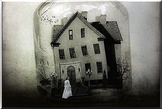 girl entering home