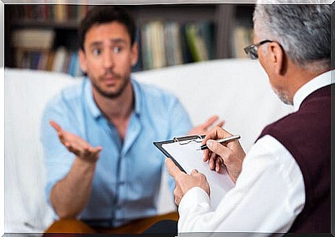 Psychologist with his patient