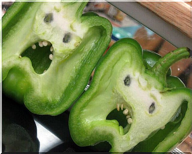 Peppers with face