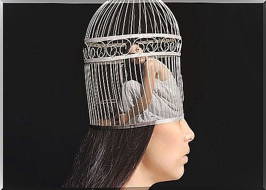 girl locked in cage symbolizing the Aimée case