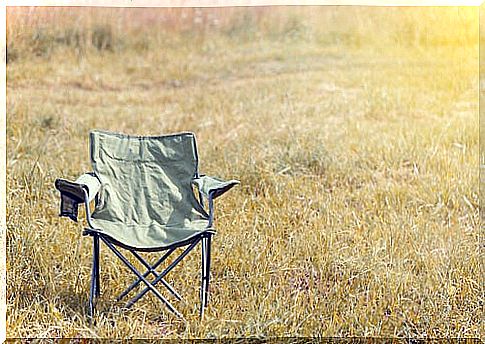 Chair in the middle of the field