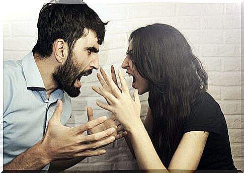 Couple yelling at each other while having a possessive relationship