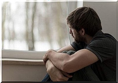 Boy looking out the window