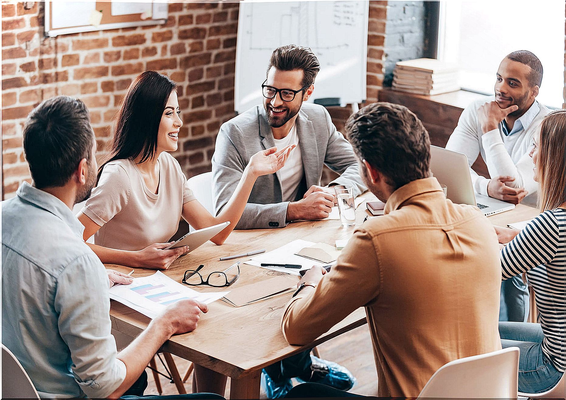 group of people working