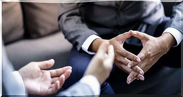 Two men having a conversation